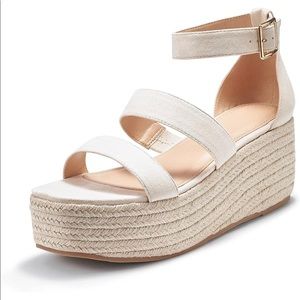 Platform sandals ankle strap